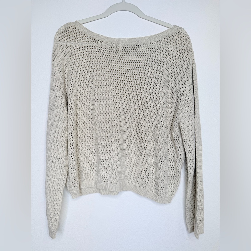 NWOT ✨ RDI Cotton Knit Pullover Sweater Tan Top Size Large